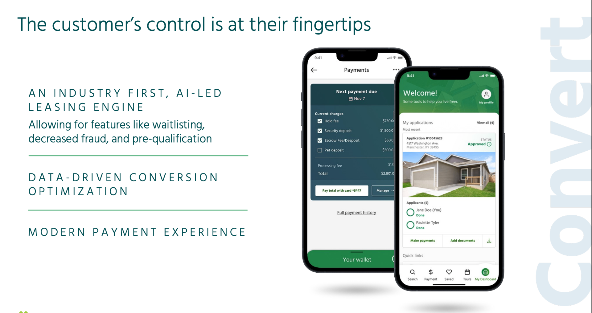 Customer control at their fingertips — AI-led leasing engine