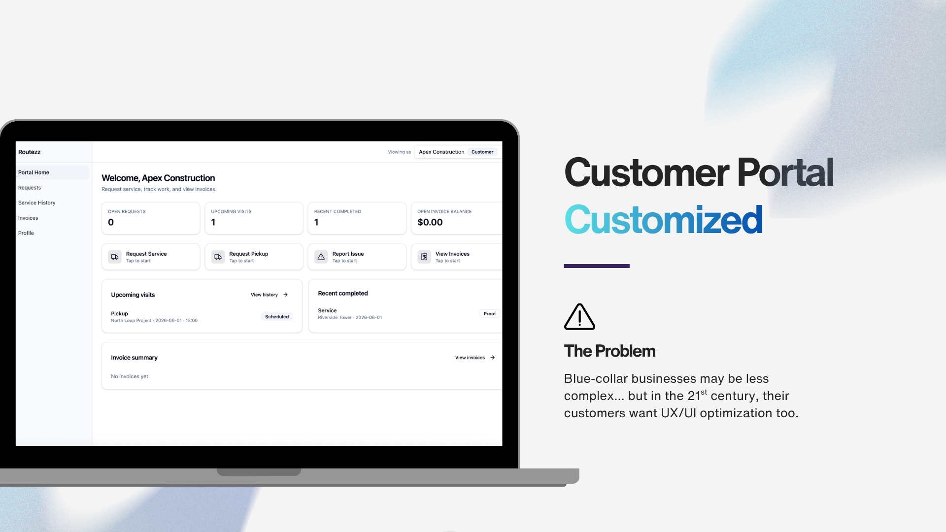Customer portal, customized