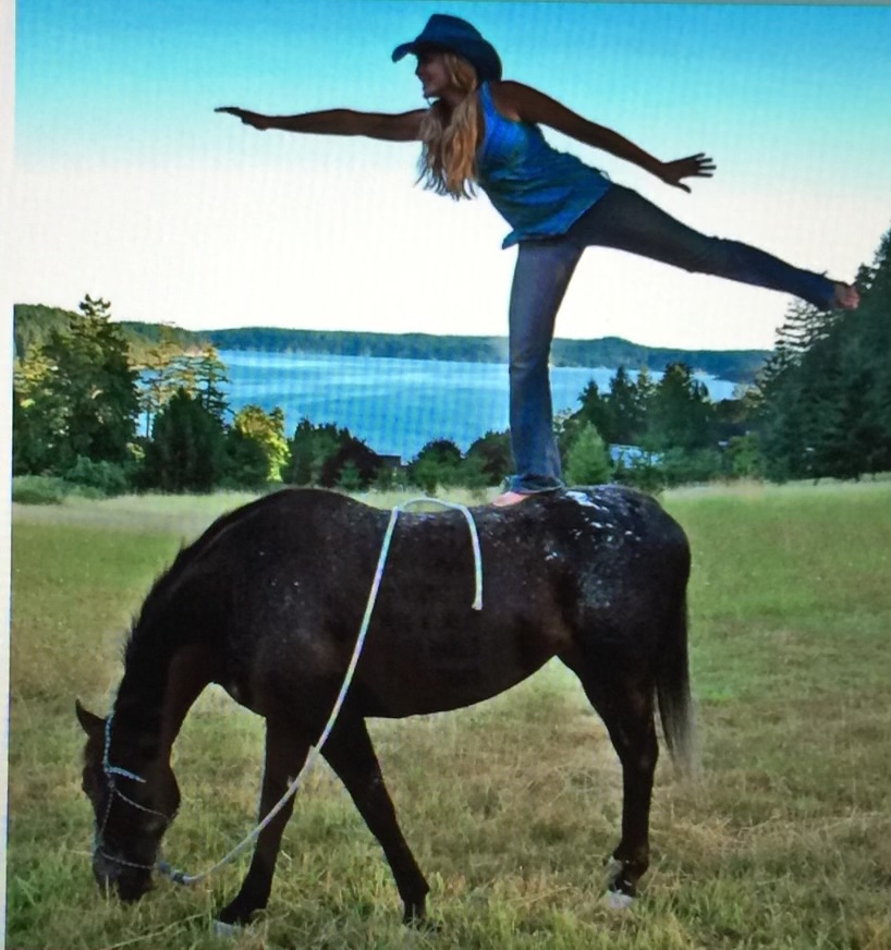 Personal photo from Leah's teenage years on Orcas Island, Washington, featuring island scenery, art, books, or horses.