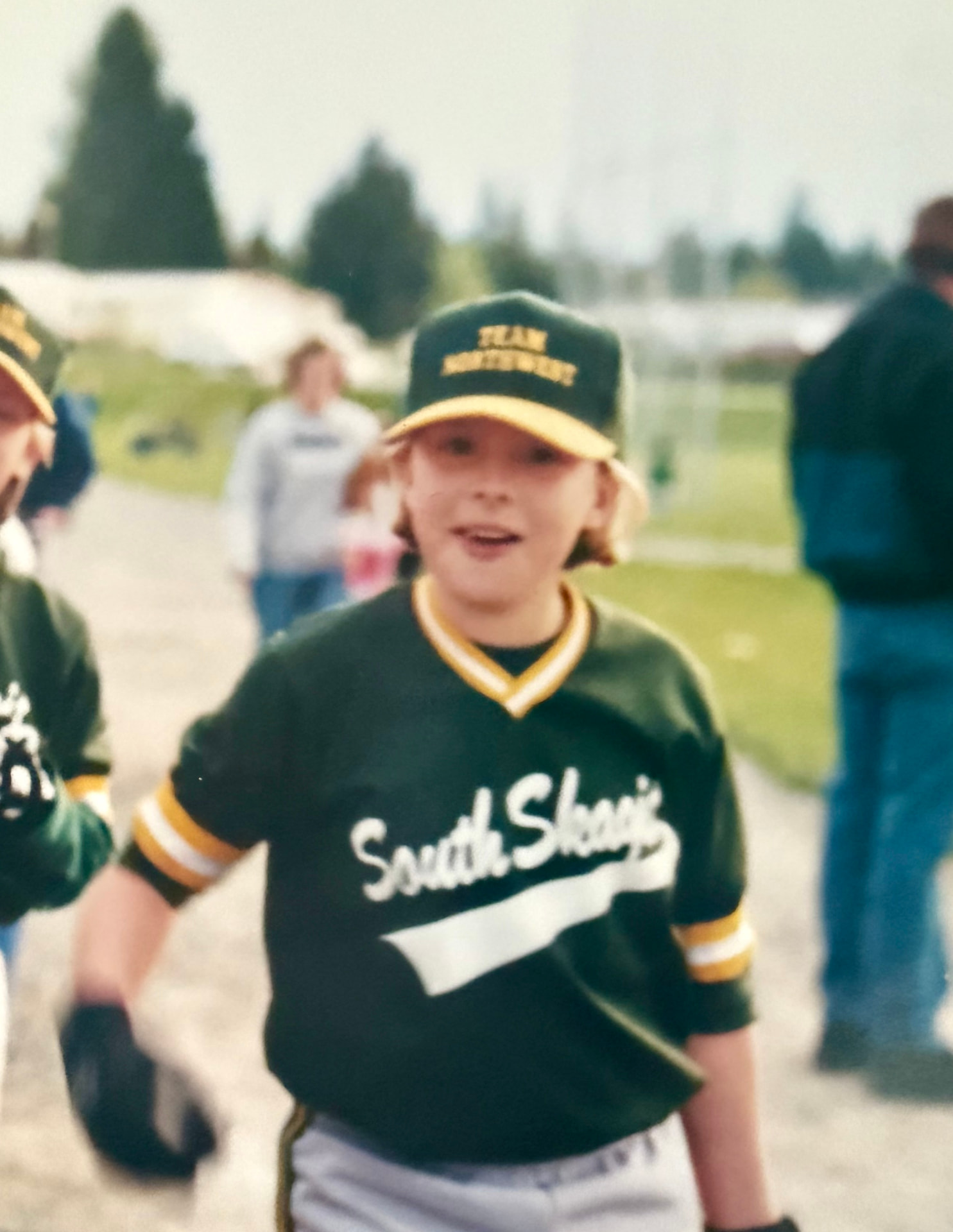 Personal photo representing Leah's Mount Vernon years: sports, band, fishing, 4-H, or her horse Dancer.